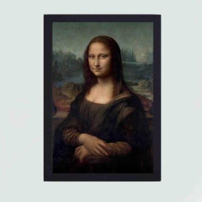Infidu Leonardo da Vinci's Portrait of Mona Lisa del Giocondo (1503-1506) famous painting in high resolution Vintage Art