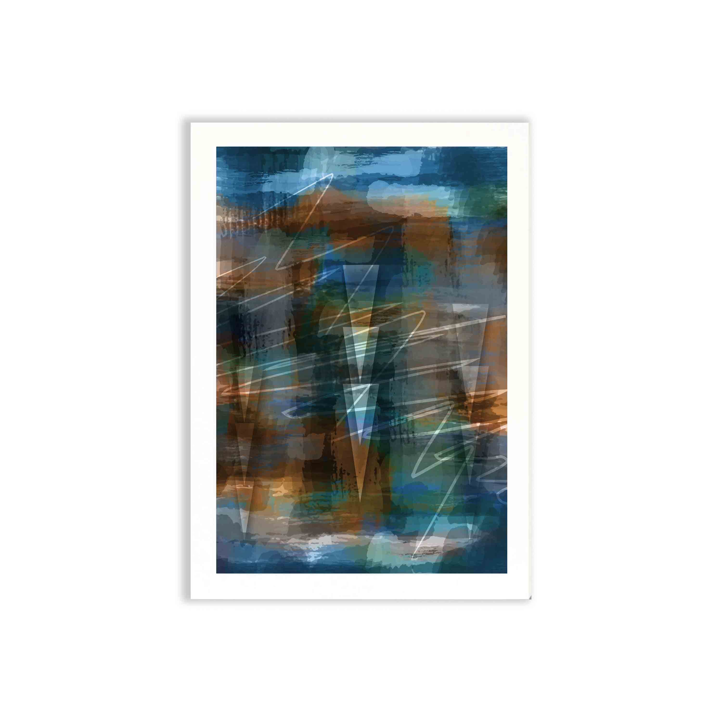 abstract wall hang on the wall with white background