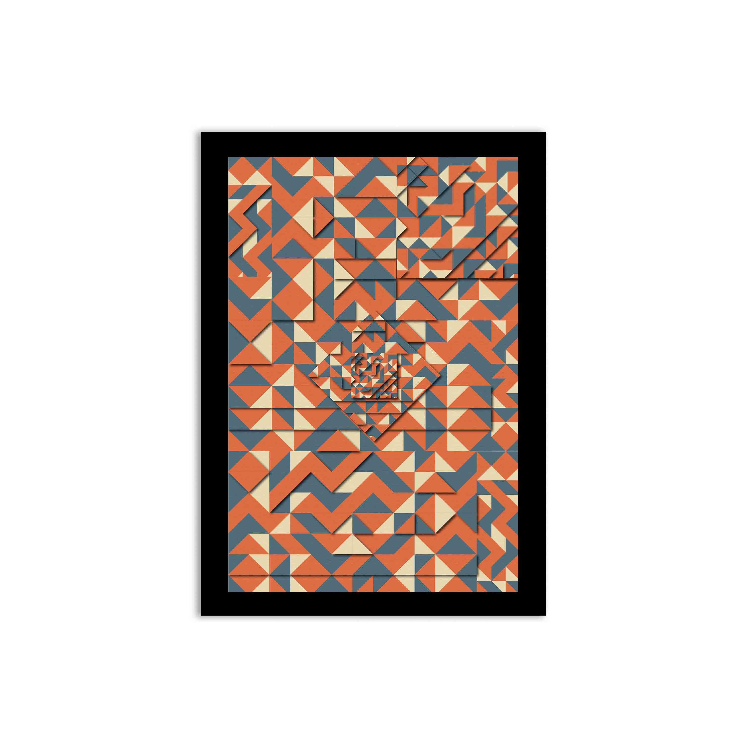 abstract wall hang on the wall with white background