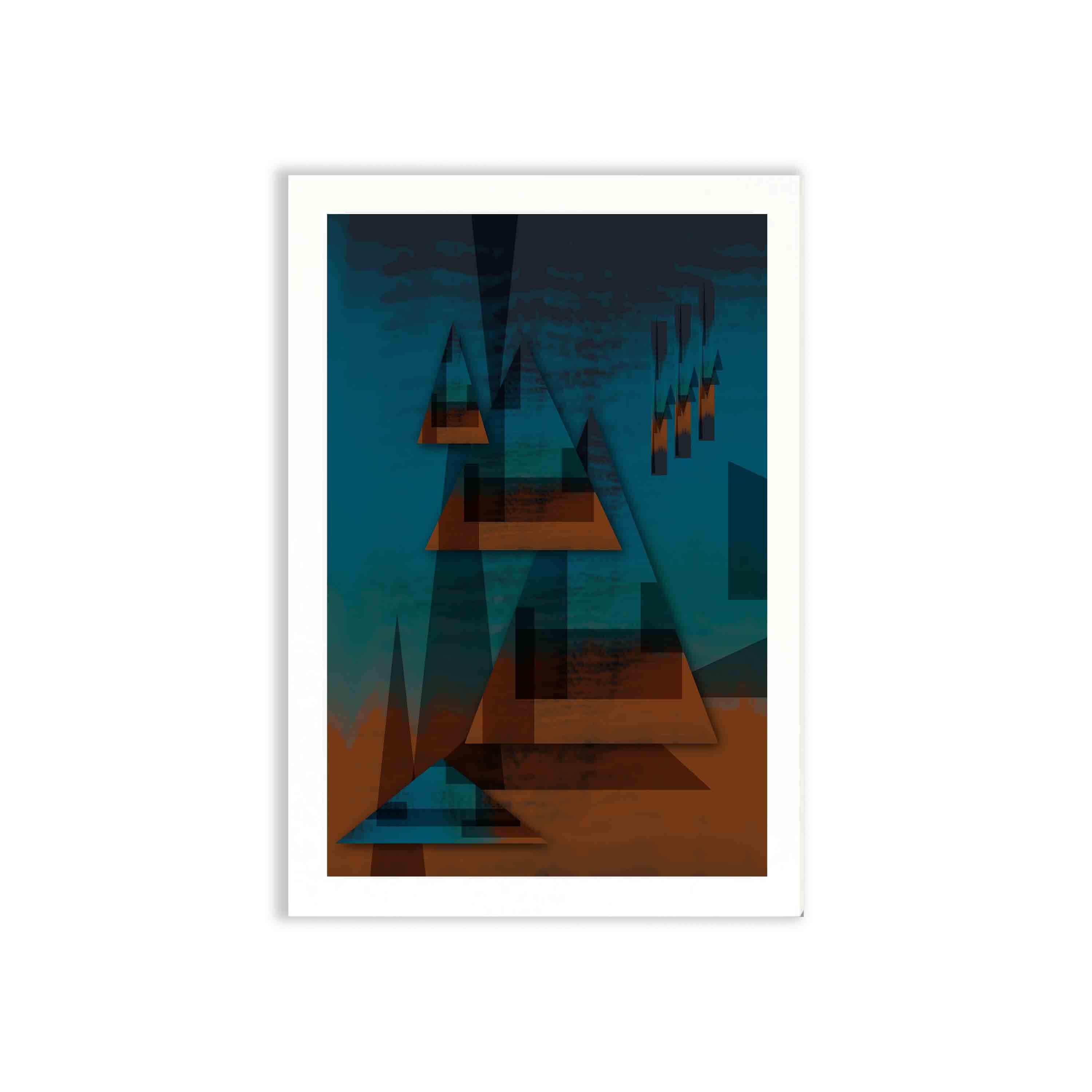abstract wall hang on the wall with white background