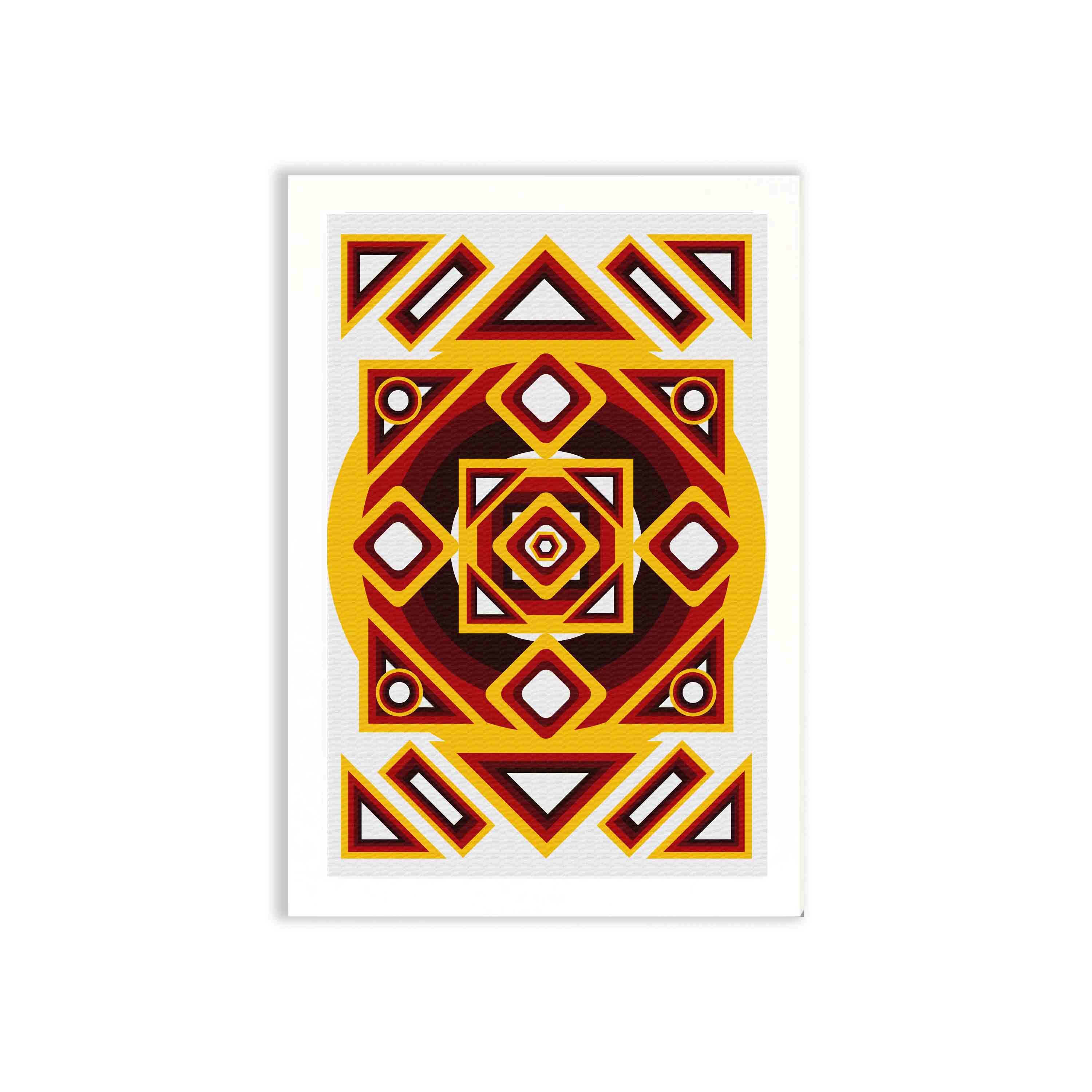 abstract wall hang on the wall with white background