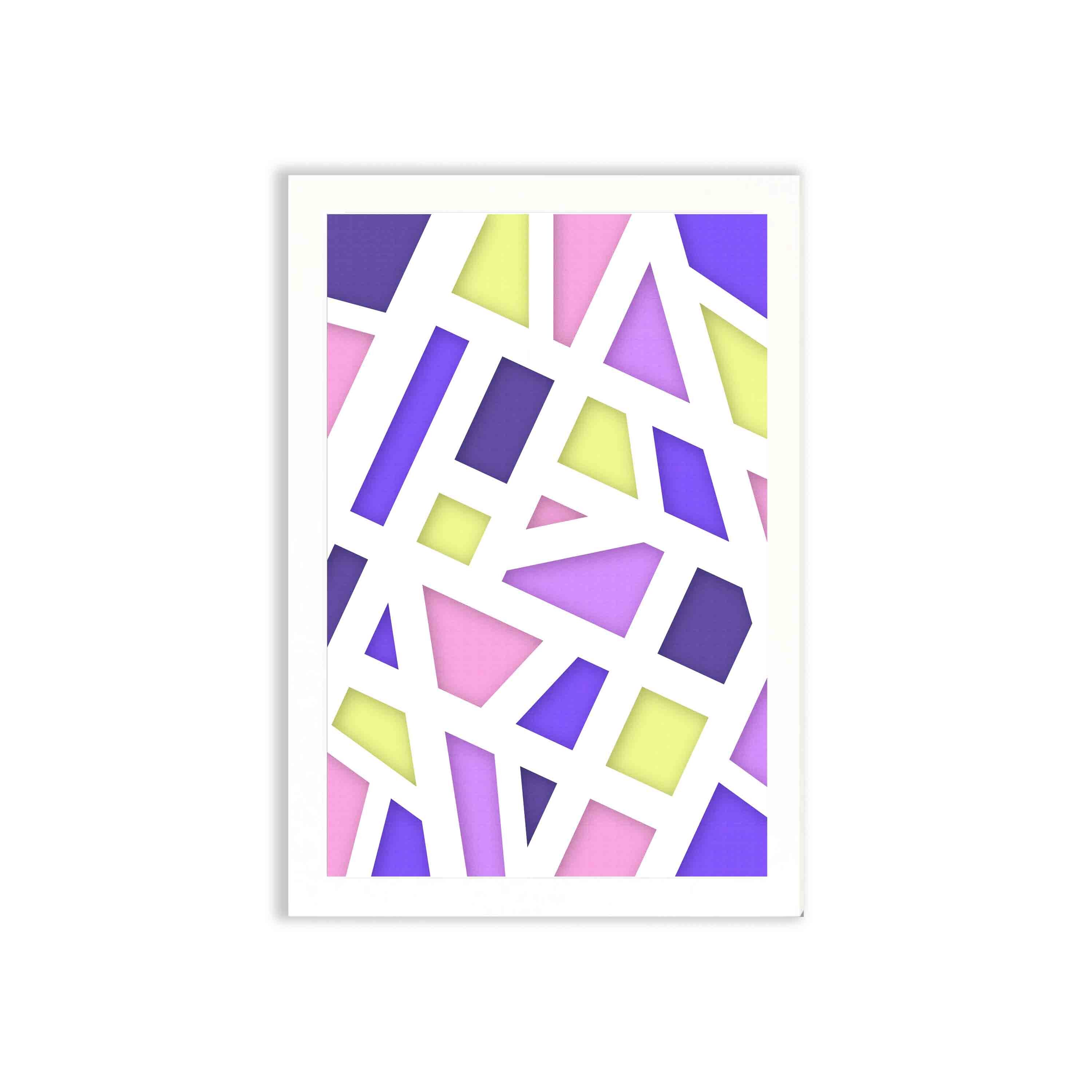 abstract wall hang on the wall with white background