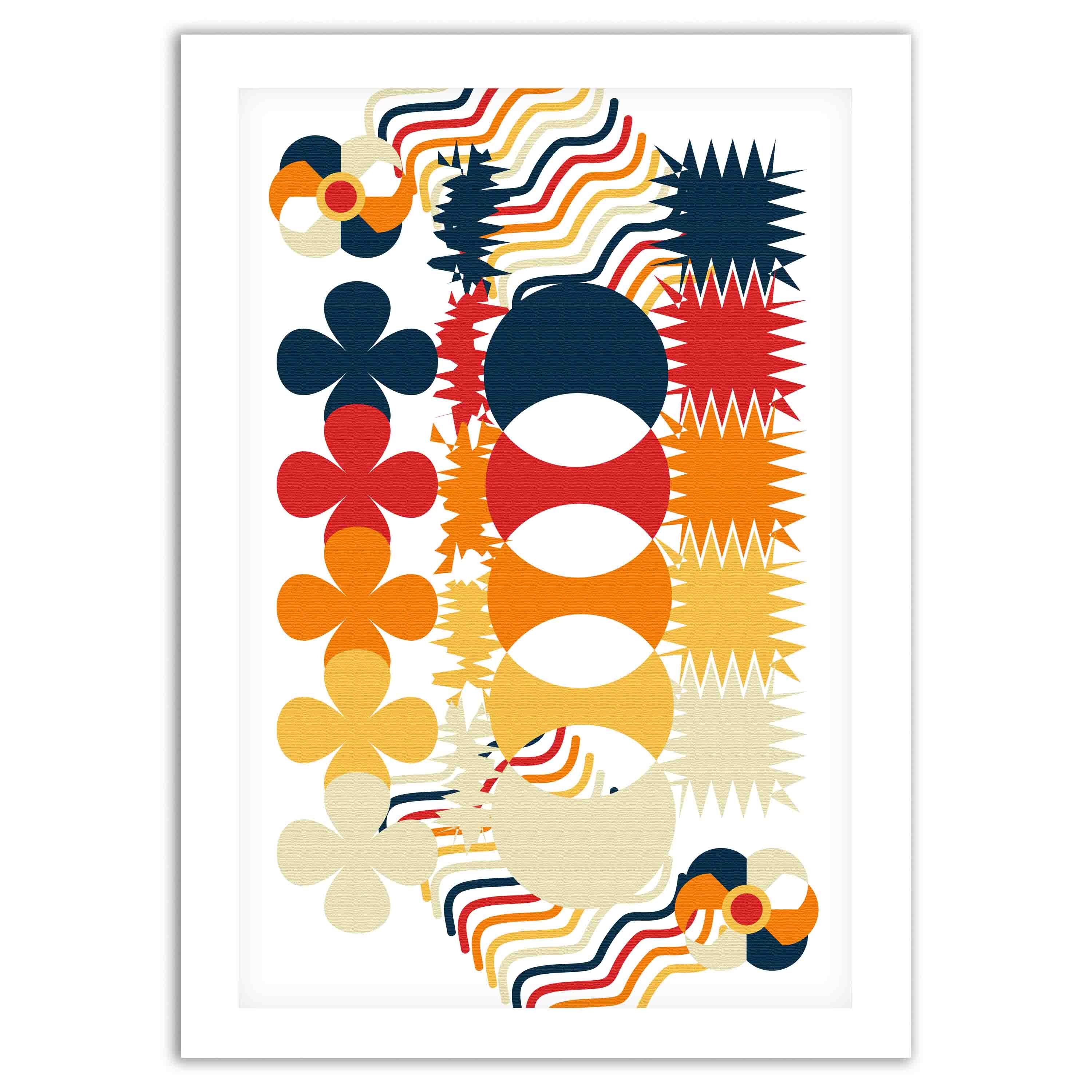 abstract wall hang on the wall with white background