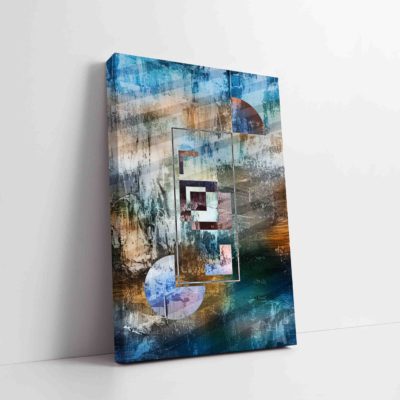 Infidu Infinite Reflections Reflective Abstract Art for Contemporary Homes - Abstract Art Redefined by Creative Vision Stretched Canvas Art Model No - Art-64