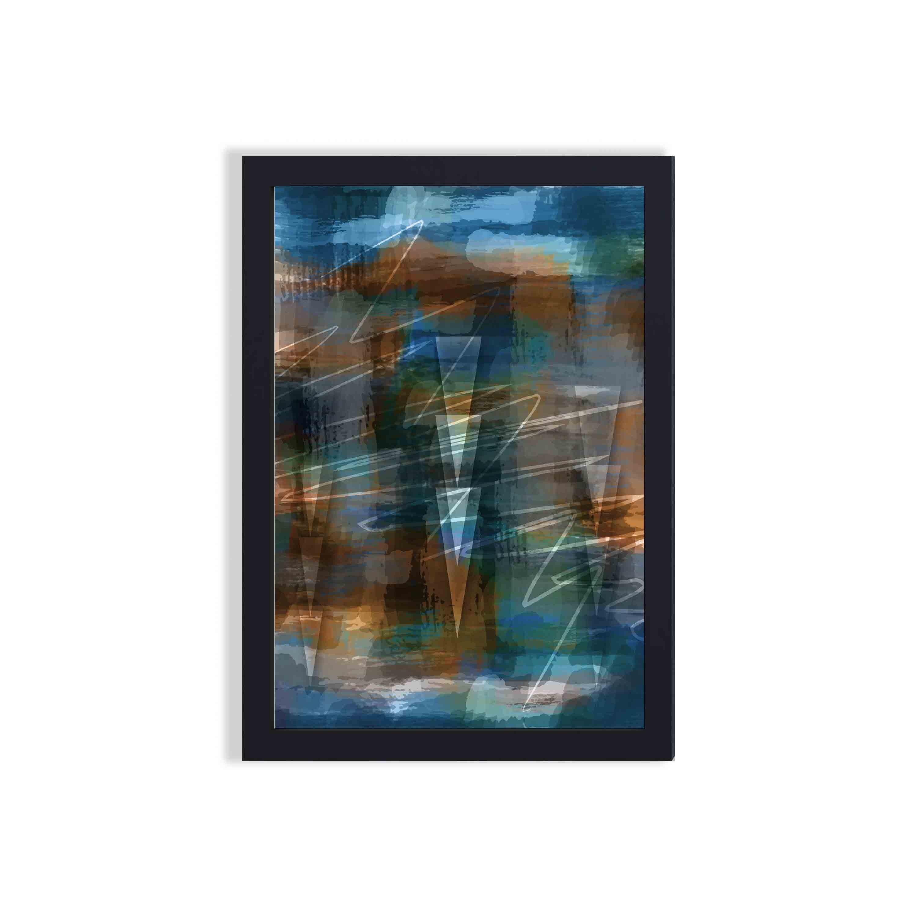 abstract wall hang on the wall with white background