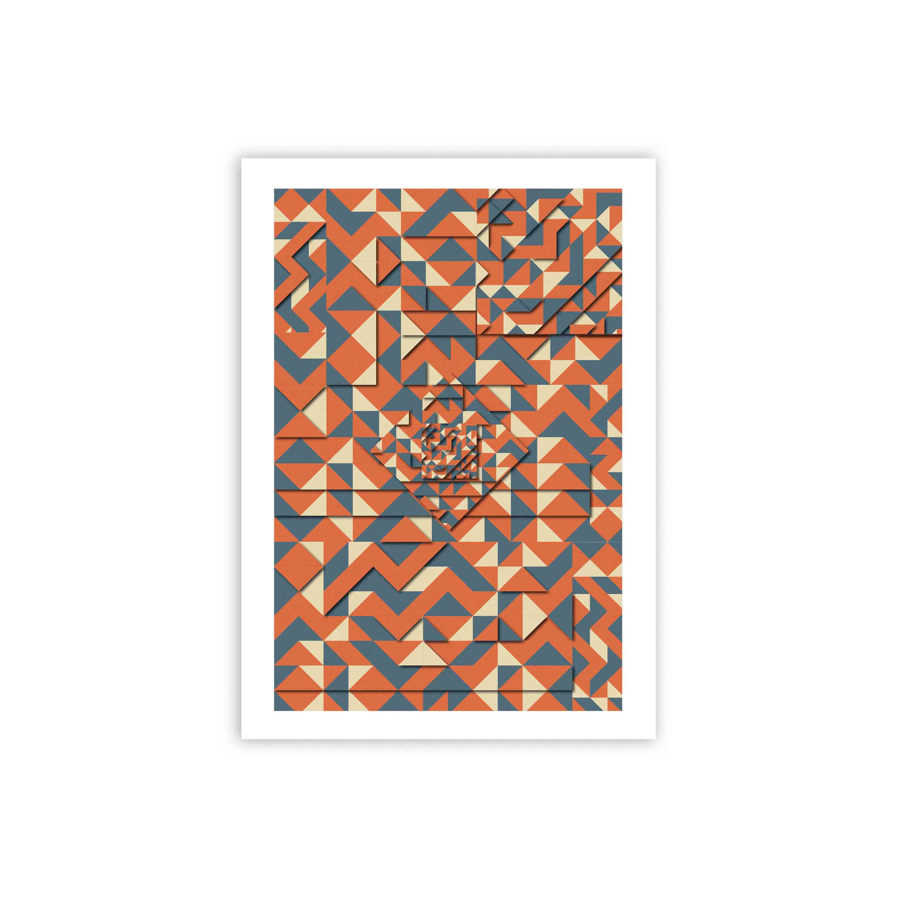 abstract wall hang on the wall with white background
