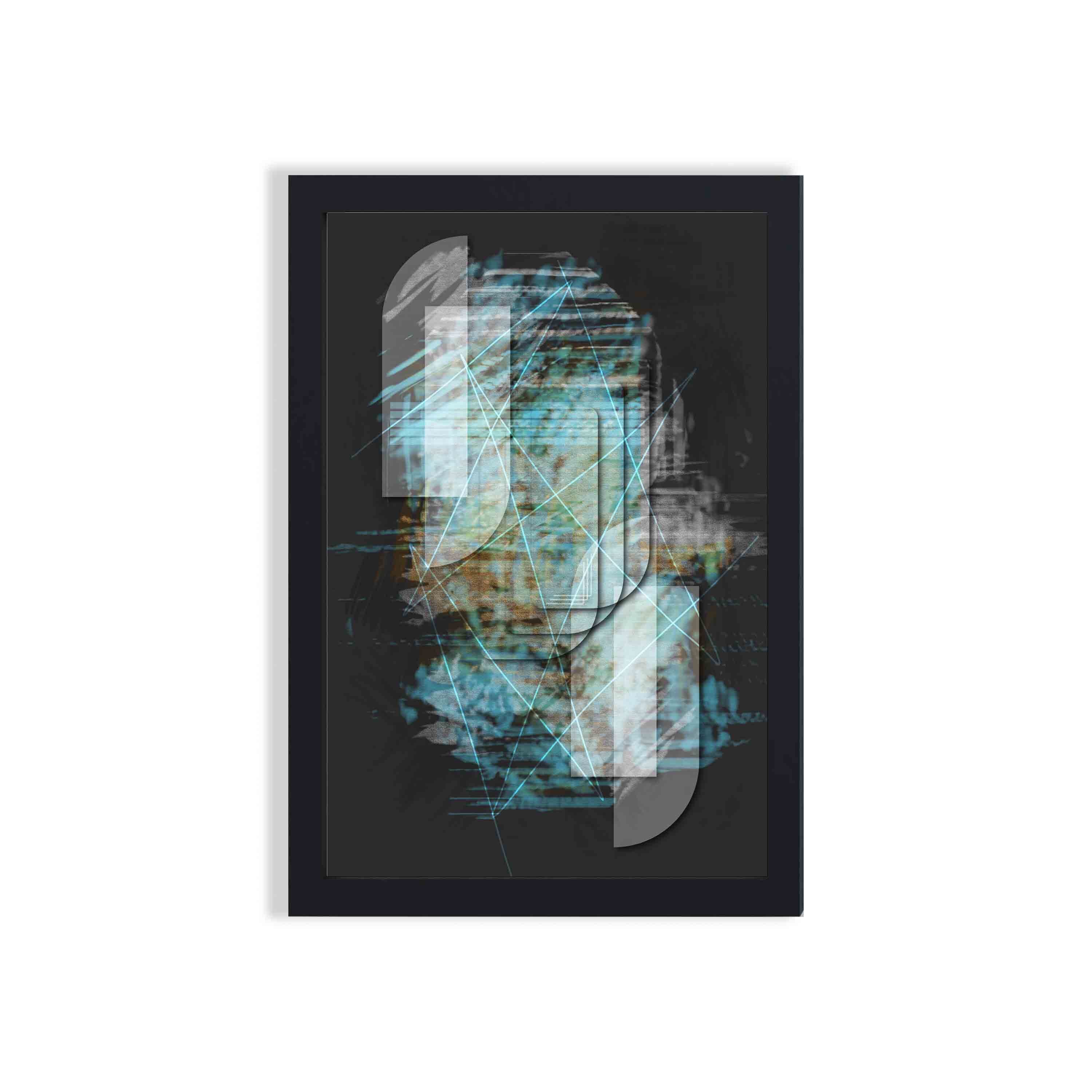 abstract wall hang on the wall with white background