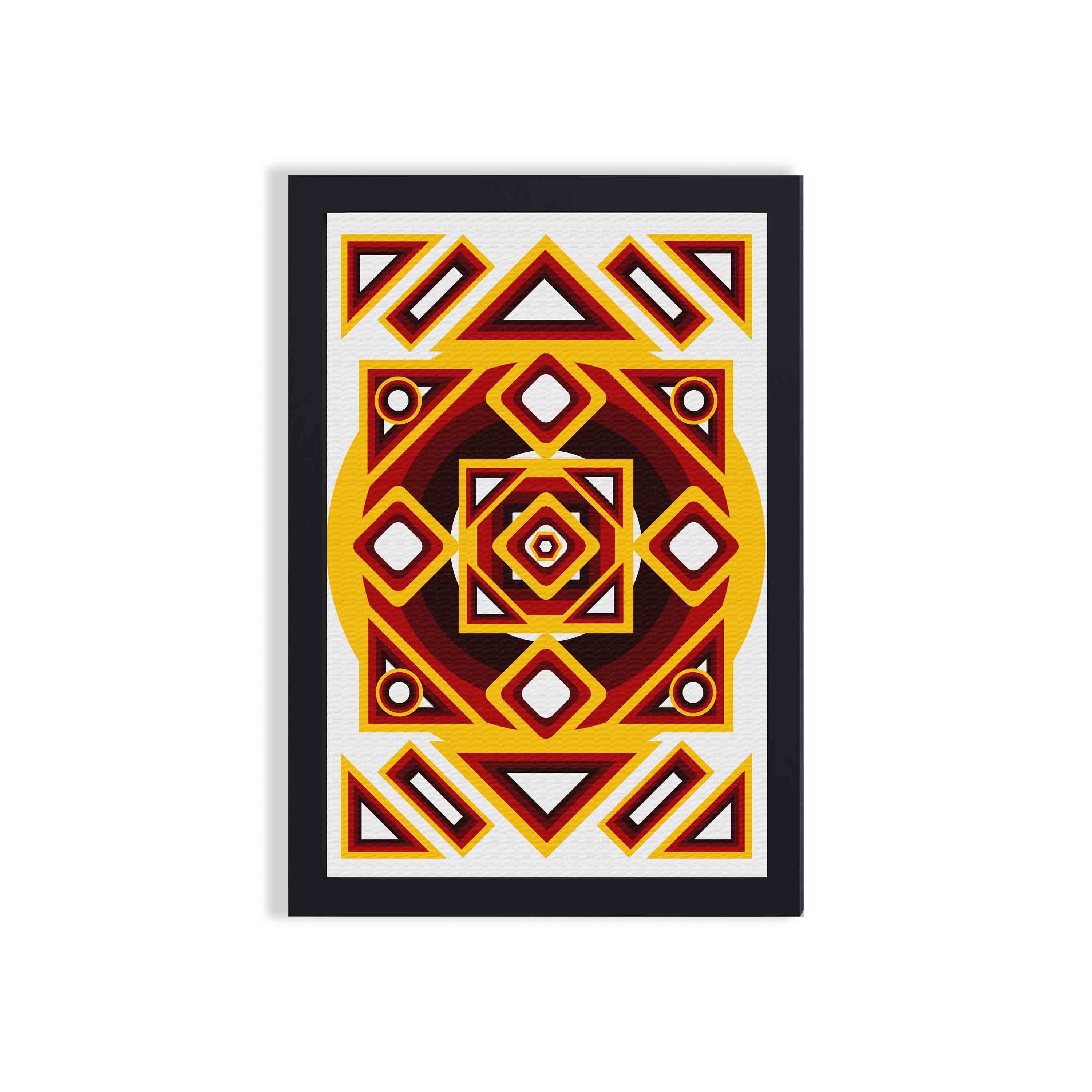 abstract wall hang on the wall with white background