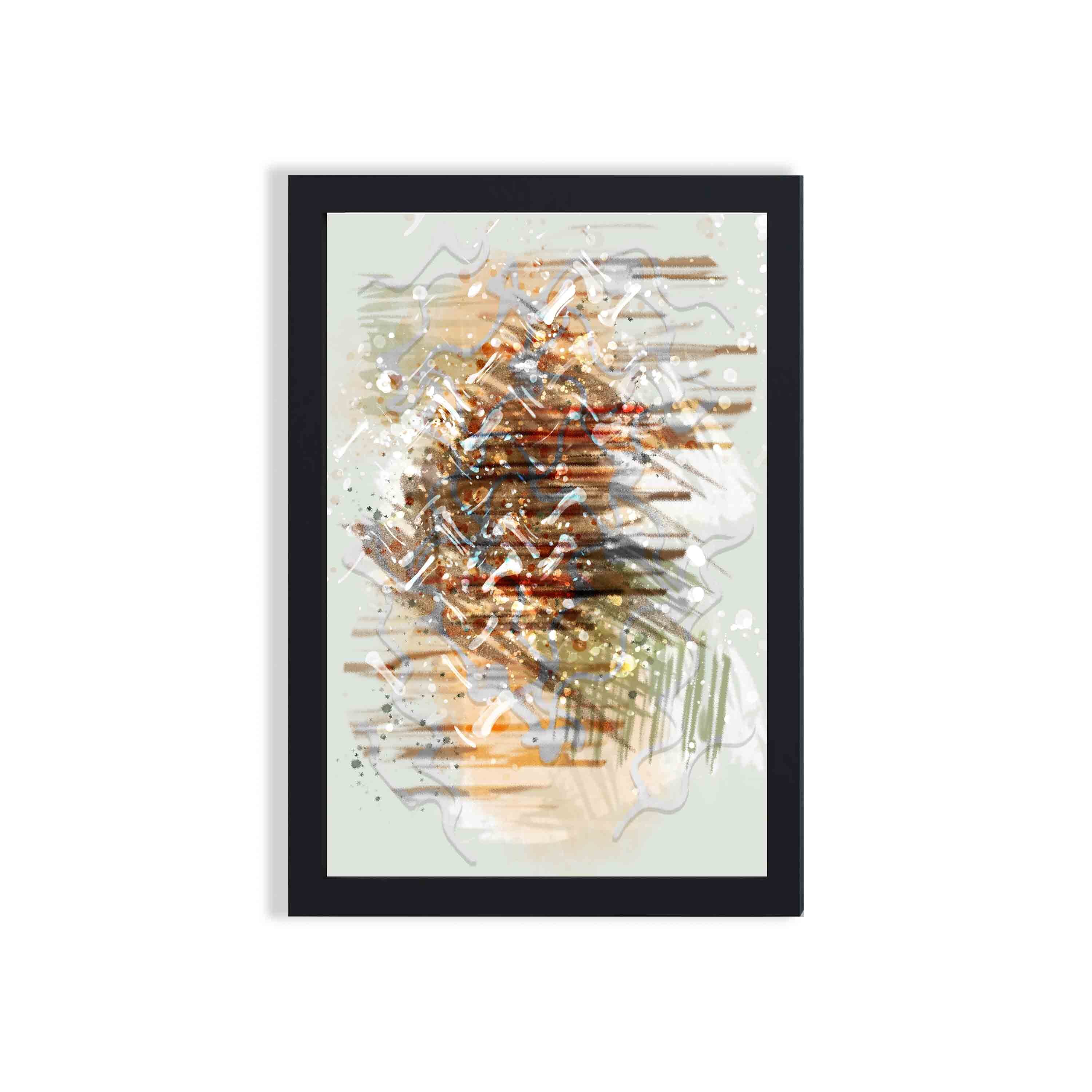 abstract wall hang on the wall with white background