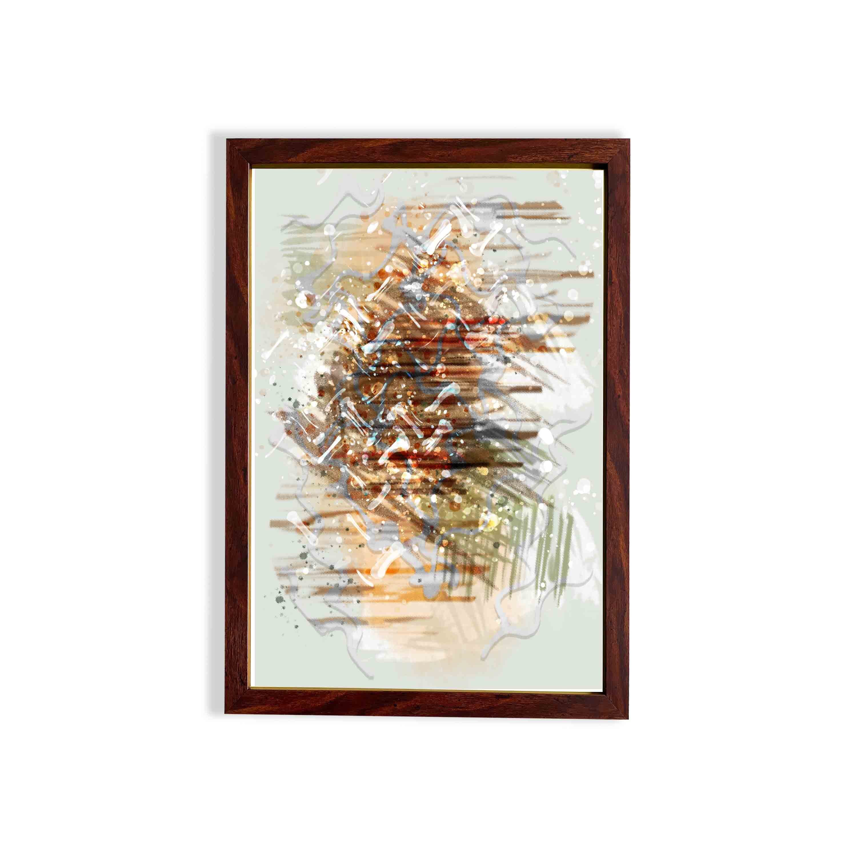 abstract wall hang on the wall with white background