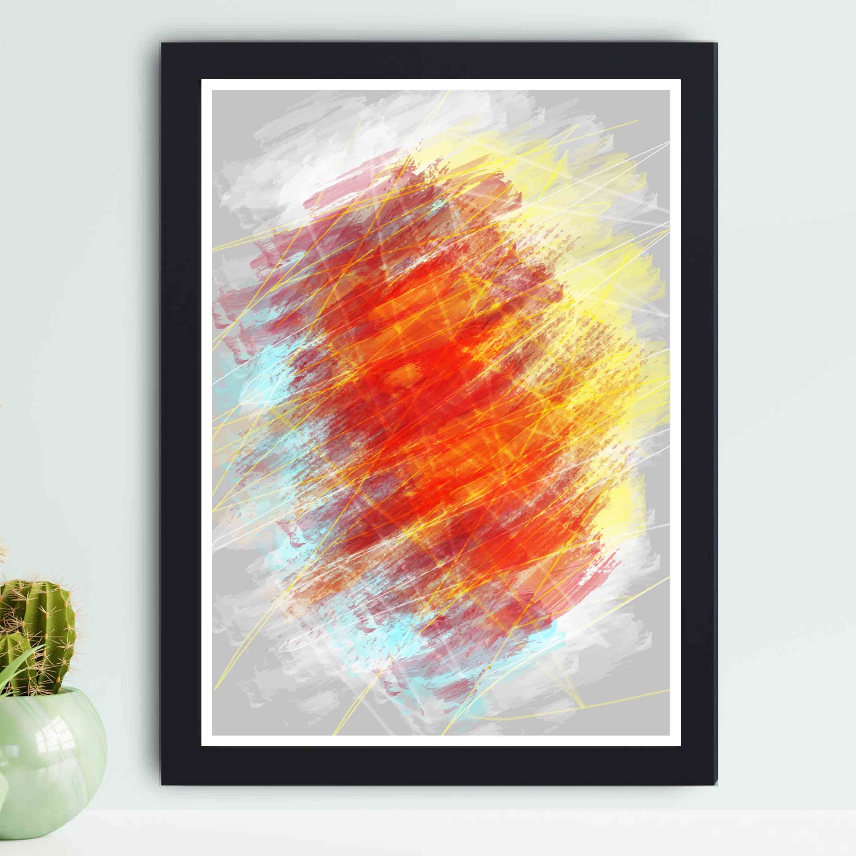 abstract wall hang on the wall with white background