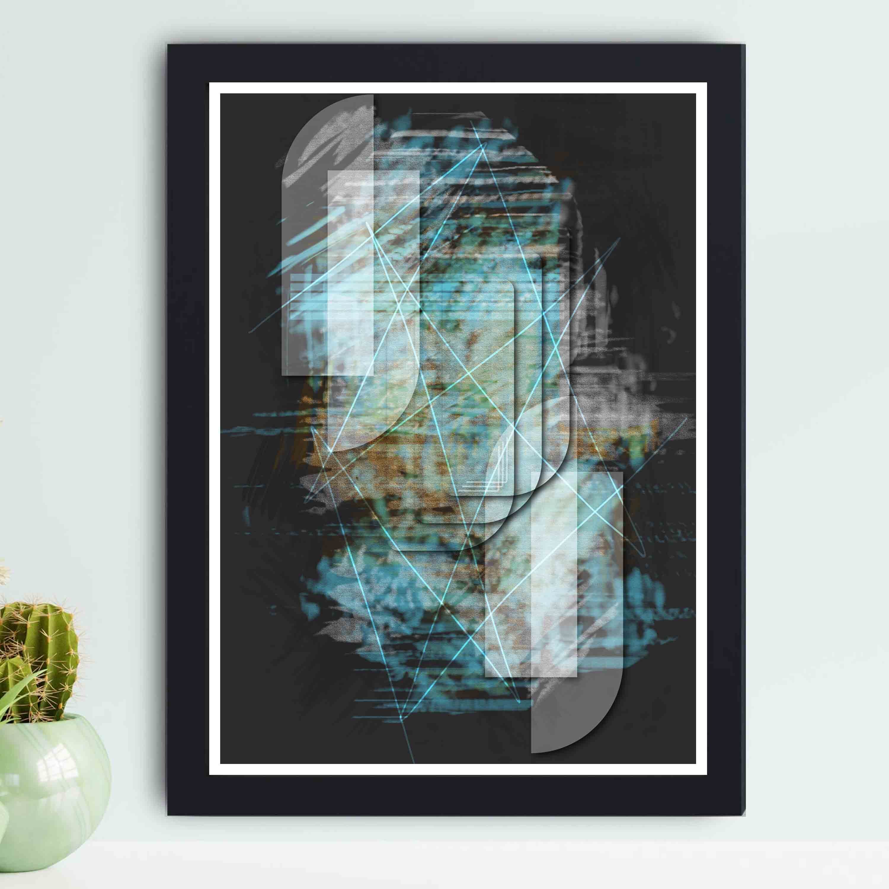 abstract wall hang on the wall with white background