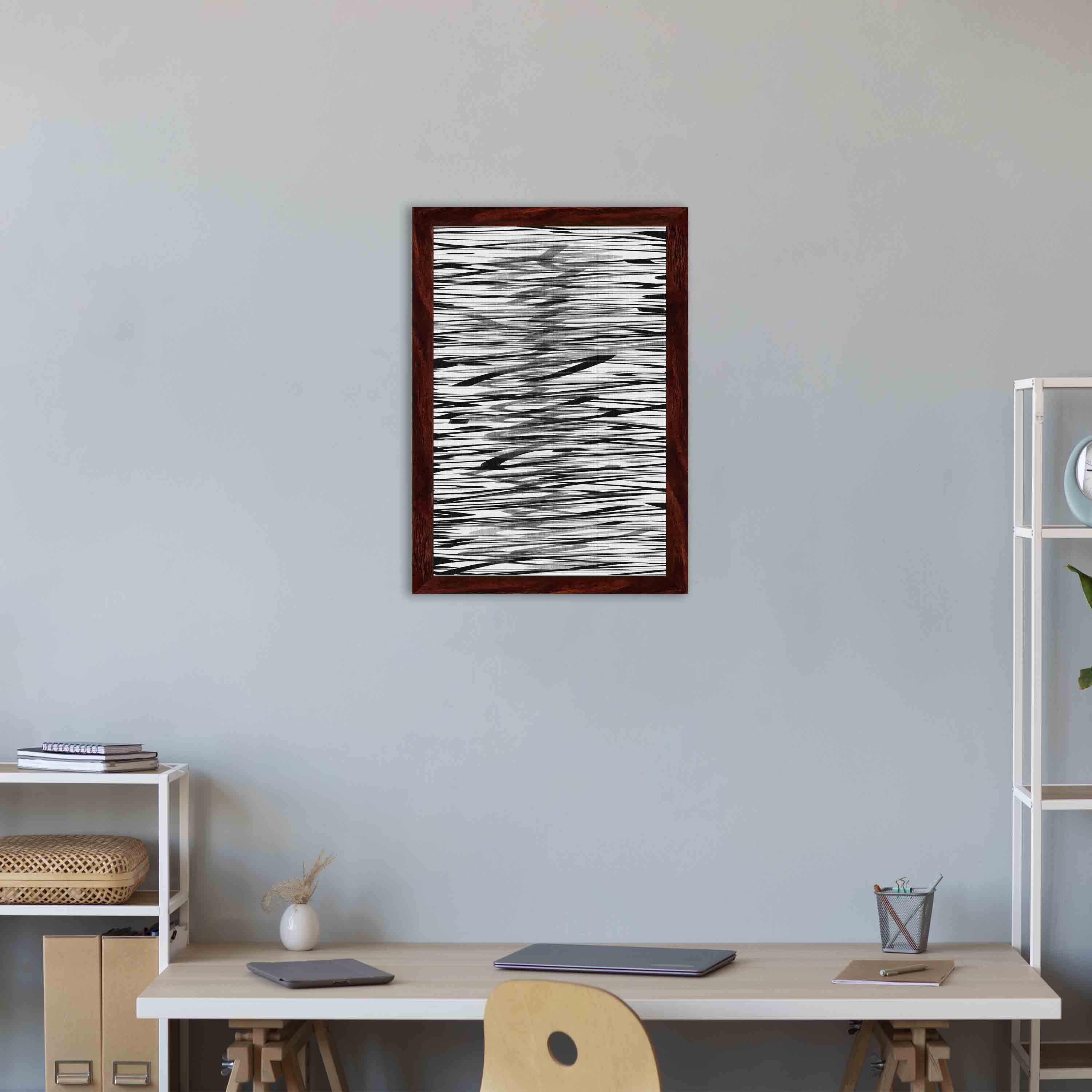 abstract wall hang on the wall with white background