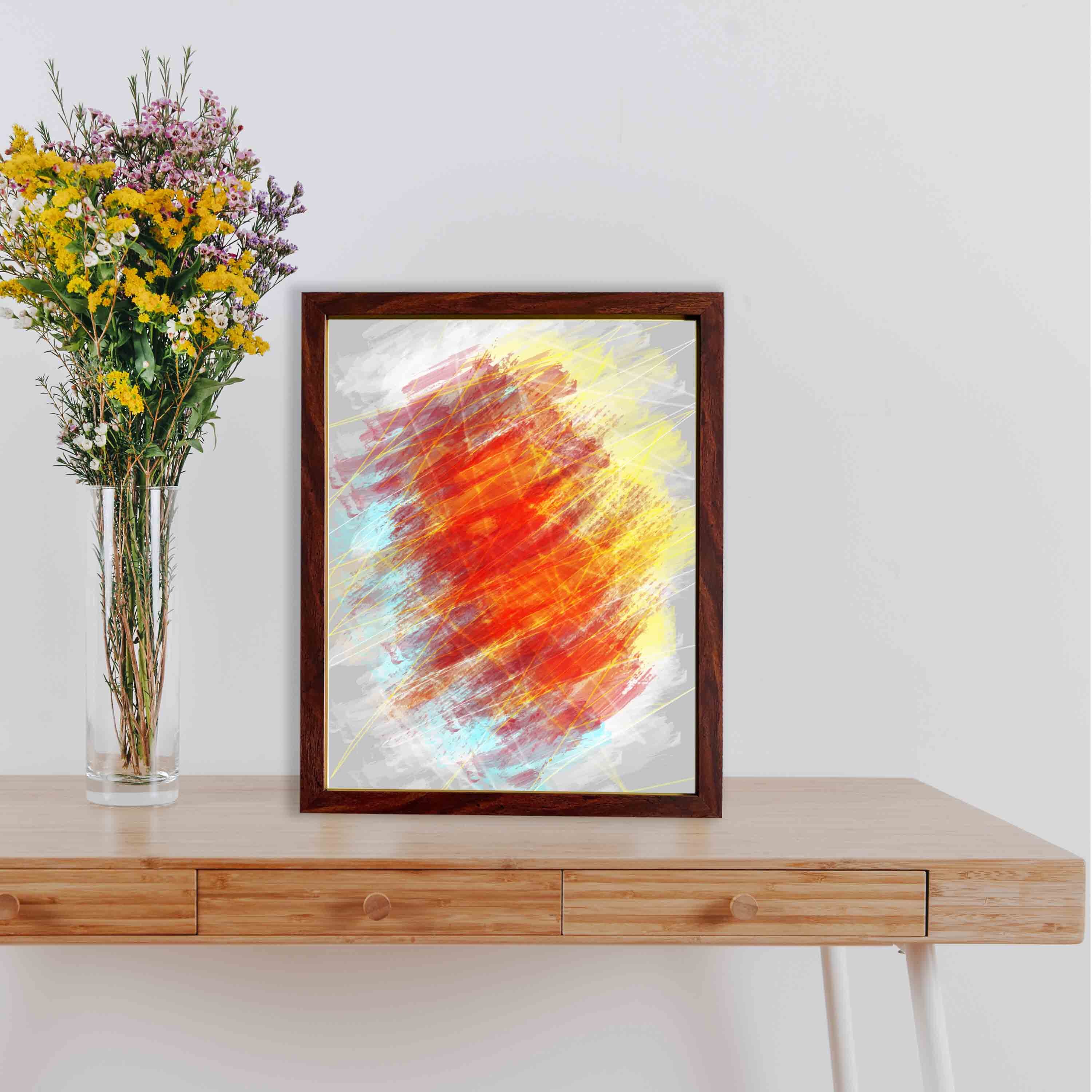 abstract wall hang on the wall with white background