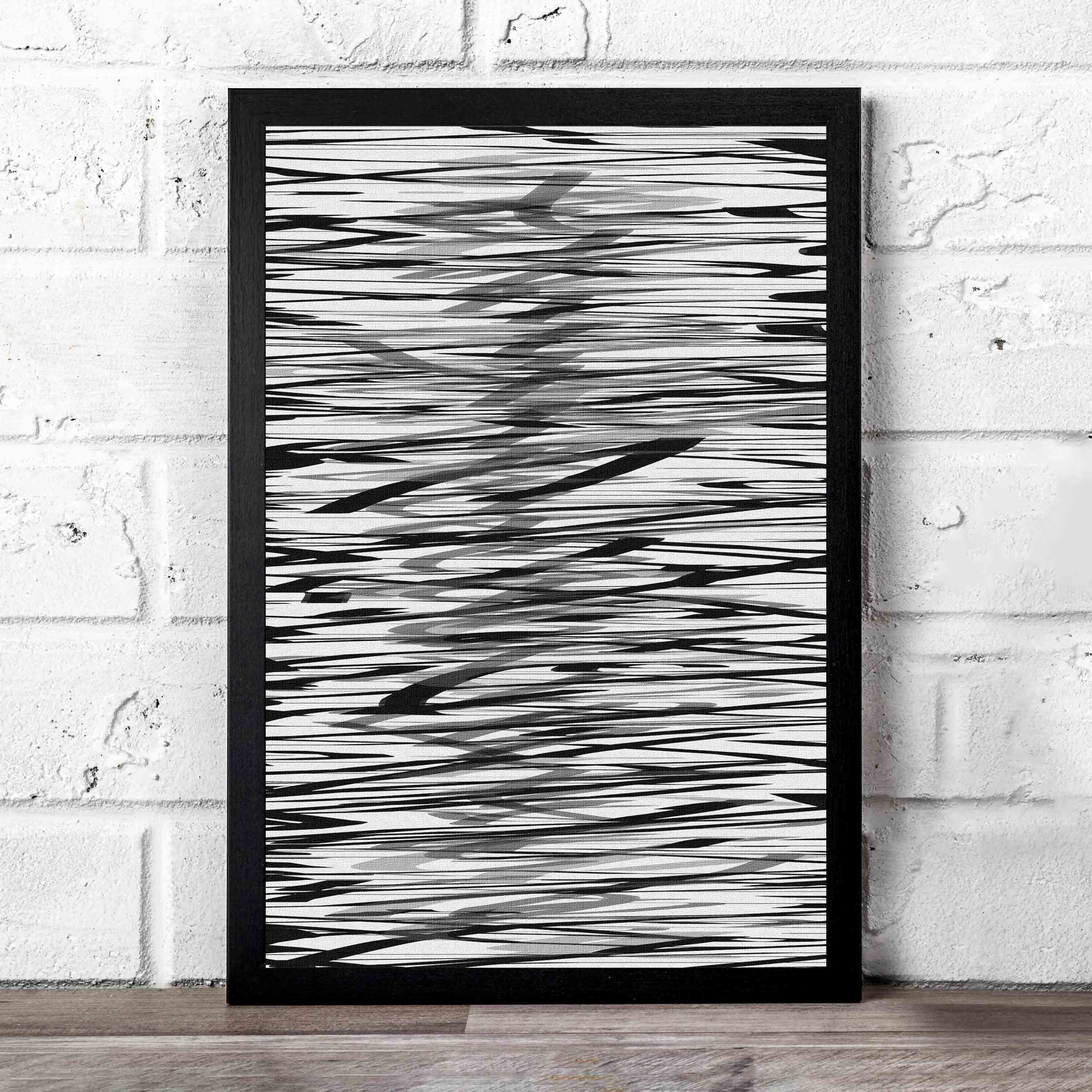 abstract wall hang on the wall with white background