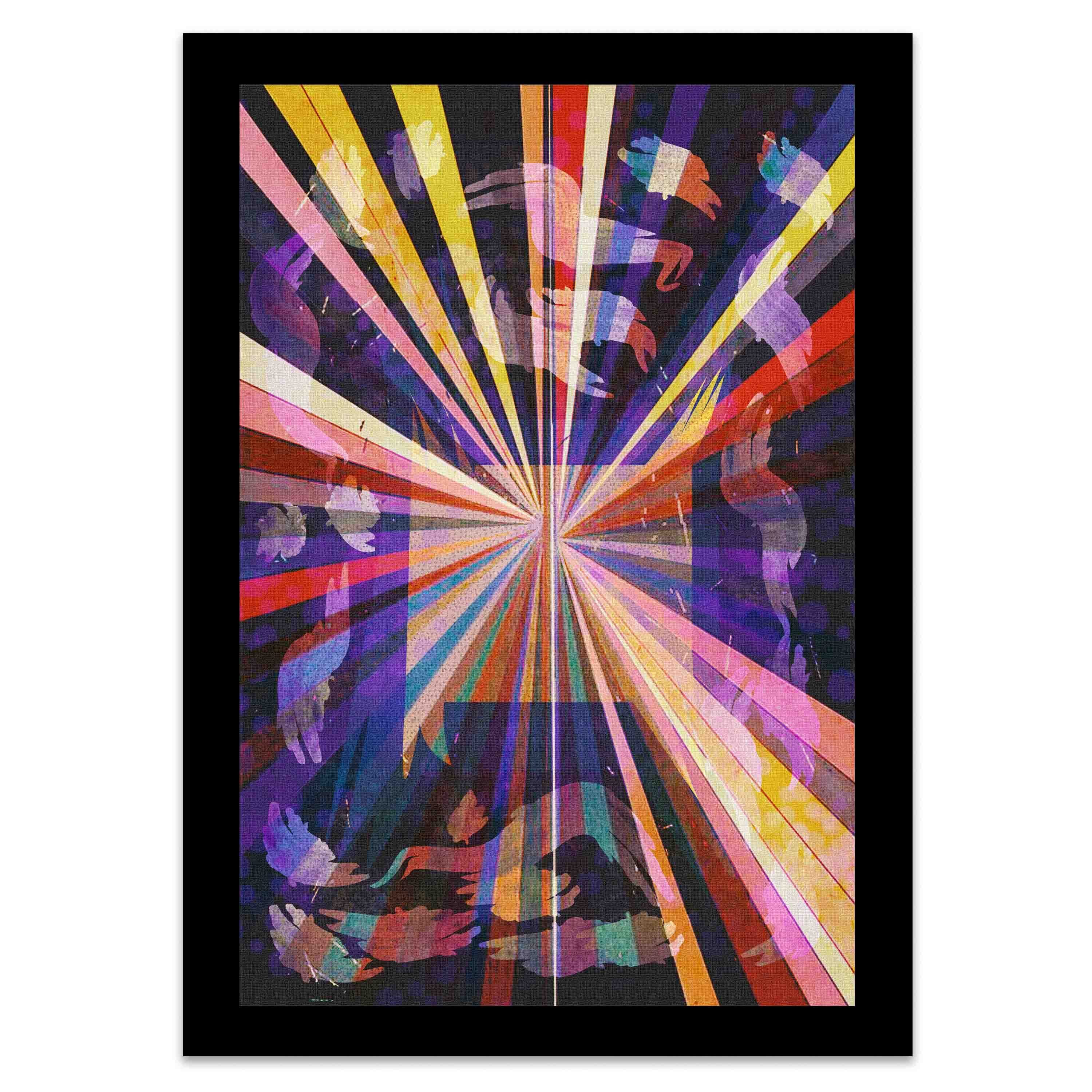 abstract wall hang on the wall with white background