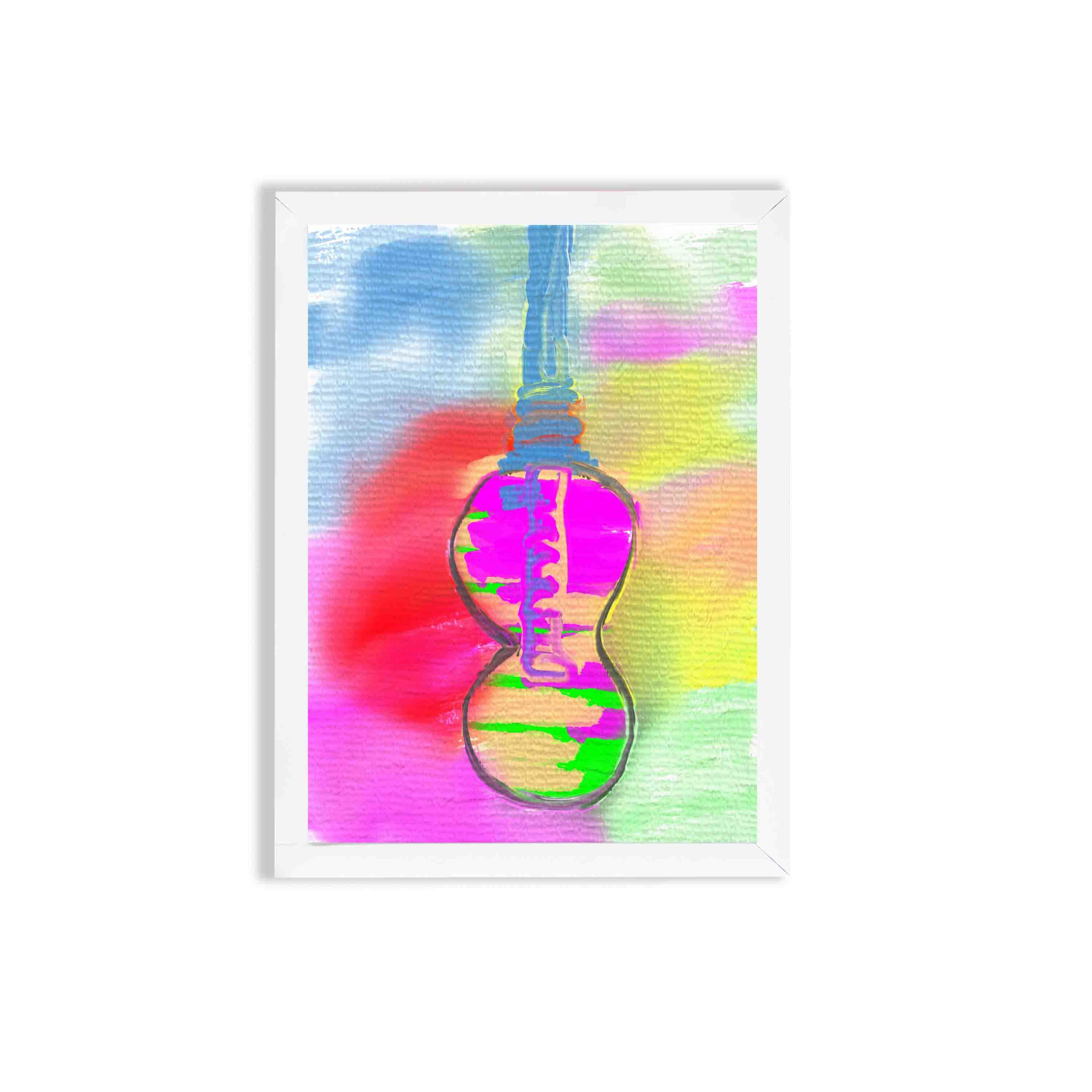 abstract wall hang on the wall with white background