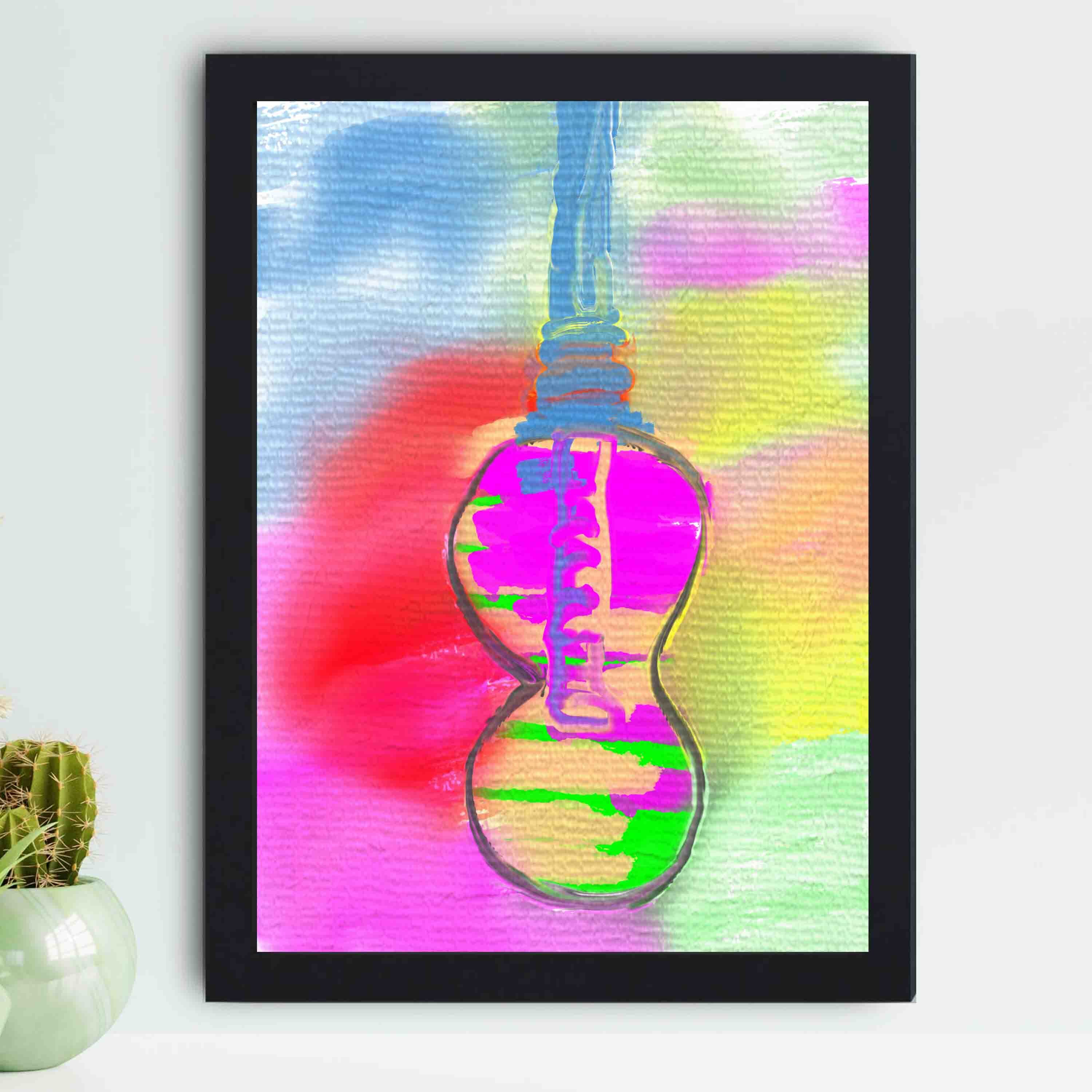 abstract wall hang on the wall with white background