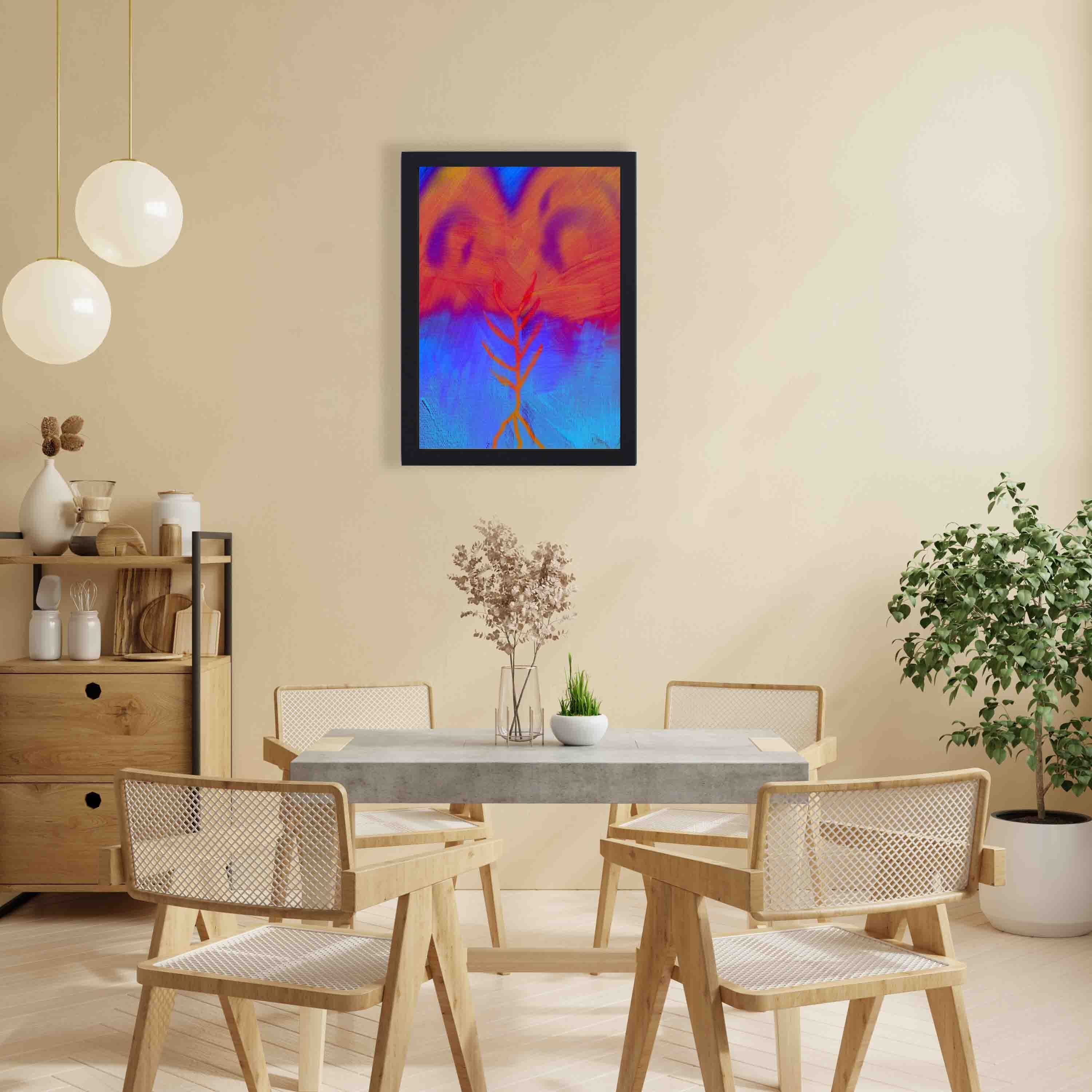 abstract wall hang on the wall with white background