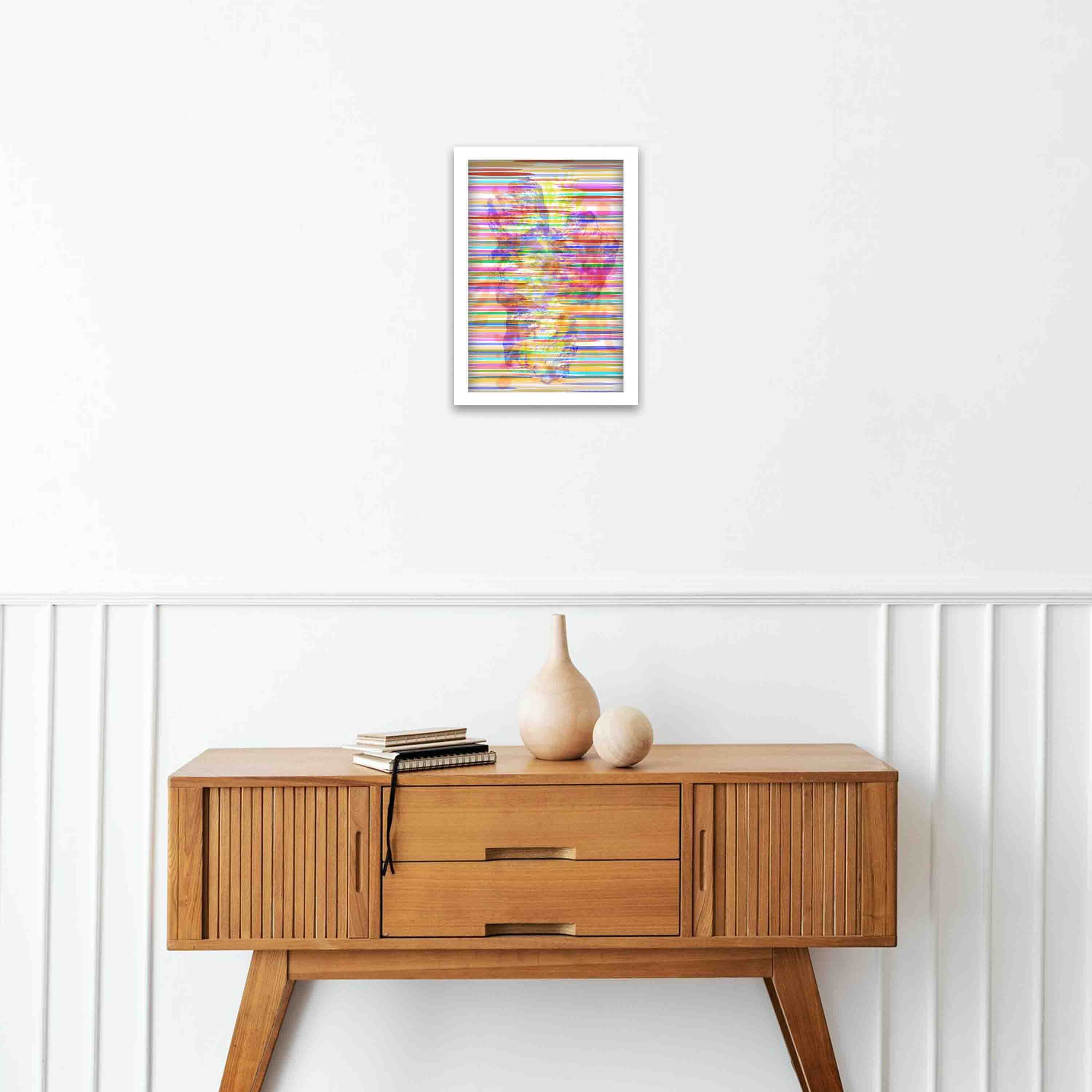 abstract wall hang on the wall with white background