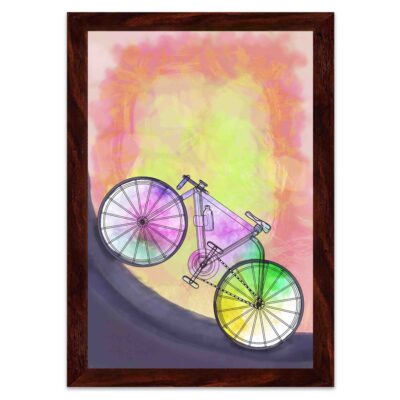 Infidu Free Spirit Bike Art - Dynamic Wall Decor Printed on Canvas