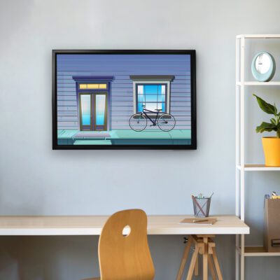 Infidu Adventure Cycle Wall Art - Explore the Journey Printed on Floating Canvas