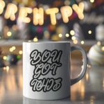 White coffee mug with "YOU GOT THIS" in bold, black cursive font. A microwave-friendly espresso cup perfect for motivation and encouragement.