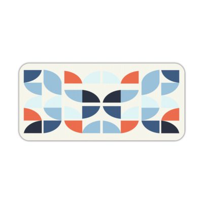 Infidu Artistic Patterns Desk Pad - Whispering Winds Abstract Art with geometric shapes Desk Pad kept on a plain white background