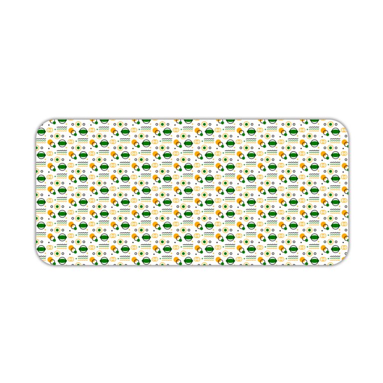 Infidu Artistic Patterns Desk Pad with colorful vector shapes on a white background. Desk Pad kept on a plain white background