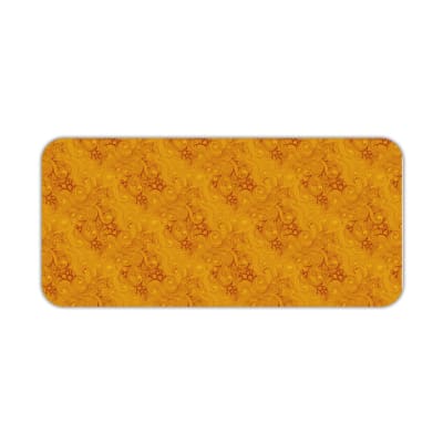Infidu desk pad with a floral pattern on a yellow background, ideal for adding warmth and style to your workspace. Desk Pad kept on a plain white background