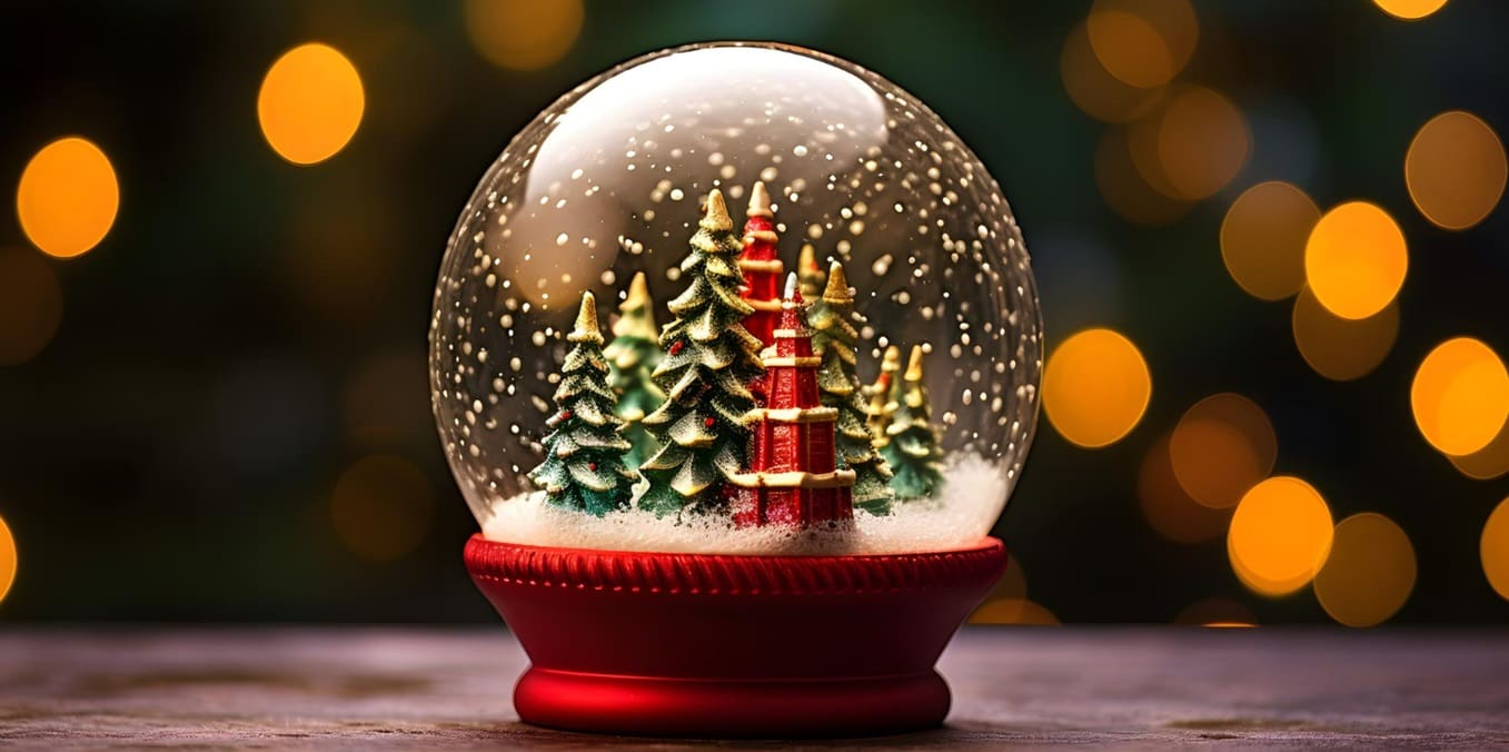 Christmas Decoration inside a globe