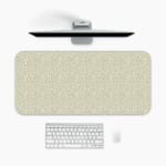 Infidu Light Green Desk Pad with White Dots Design Desk Pad with Keyboard and Mouse on top of the desk pad