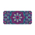 Infidu Colorful Mandala Design Desk Pad with intricate patterns in pink, blue, purple, and teal, plus white and black accents. Desk Pad kept on a plain white background