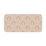 Infidu Light Brown Desk Pad with Red and White Rainbow design featuring soft pastel tones and a repeating rainbow pattern. Desk Pad kept on a plain white background