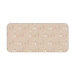 Infidu Soft Brown Desk Pad with White Dots Design. Soft brown background with white dots scattered across. Desk Pad kept on a plain white background