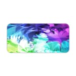 Infidu Watercolor Gradient Abstract Desk Pad with vibrant blue, purple, green, and white colors in a gradient pattern. Desk Pad kept on a plain white background