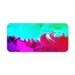 Infidu Vibrant Green and Pink Gradient Desk Pad with wave-like patterns in green, pink, and purple Desk Pad kept on a plain white background