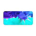 Infidu Abstract Desk Pad with blue, purple, and green colors, featuring sharp and flowing lines on a light background. Desk Pad kept on a plain white background