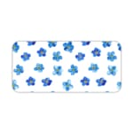Desk pad with blue flowers evenly spaced on a white background. Desk Pad kept on a plain white background