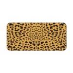 Infidu Leopard Print Desk Pad features a leopard print pattern with a tan background and black spots, resembling natural leopard fur. Desk Pad kept on a plain white background