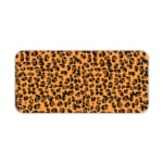 Infidu Leopard Print Design Desk Pad with black spots on a yellow background, simulating a leopard's natural fur. Desk Pad kept on a plain white background