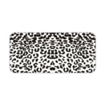 Infidu White Leopard Print Desk Pad features black spots on a white background, creating a classic and stylish leopard print design. Desk Pad kept on a plain white background
