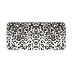 Infidu White Leopard Print Desk Pad features black spots on a white background, creating a classic and stylish leopard print design Desk Pad is kept on a plain white background
