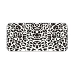 Infidu White Desk Pad with black spotted leopard print design on a white background, adding a chic touch. Desk Pad kept on a plain white background