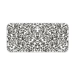 Infidu White Leopard Print Desk Pad features black spots on a white background, creating a classic and stylish leopard print design. Desk Pad kept on a plain white background