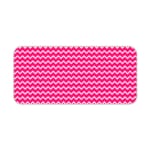 Infidu Vibrant Pink and White Striped Desk Mat with dynamic alternating pink and white stripes. Desk Pad kept on a plain white background
