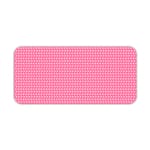 Infidu Pink Desk Mat with White Polka Dots Desk Pad kept on a plain white background