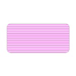 Pink and white striped desk pad with horizontal lines on a white background. Desk Pad kept on a plain white background