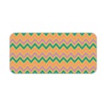 Infidu Teal and Purple Chevron Desk Pad with Peach Background featuring a zigzag pattern in vibrant teal and purple tones. Desk Pad kept on a plain white background