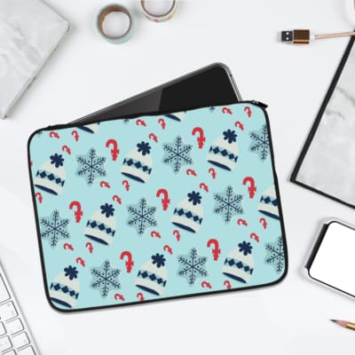 Creative Christmas Pattern With Light Blue Background 01